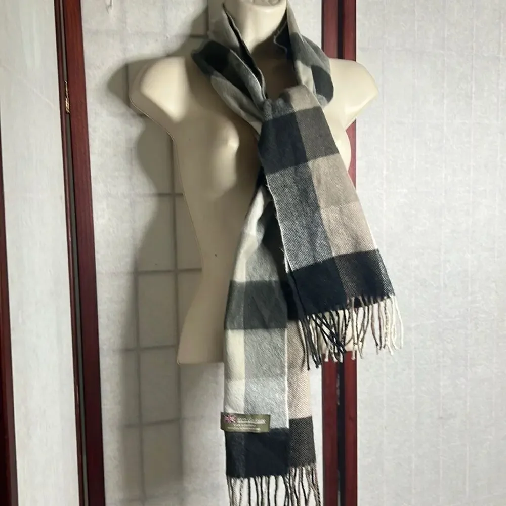 CASHMERE NECK SCARF MADE IN SCOTLAND‎ 71in LG W12 in